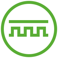 Green digital electricity logo