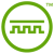 Green digital electricity logo with trademark symbol